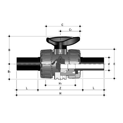VKDBEV - DUAL BLOCK® 2-way ball valve DN 10:50
