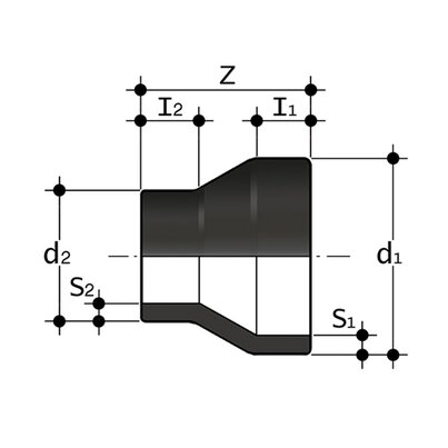 RBE SDR11 - Concentric reducer