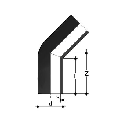 HDE SDR11 - 45° elbow