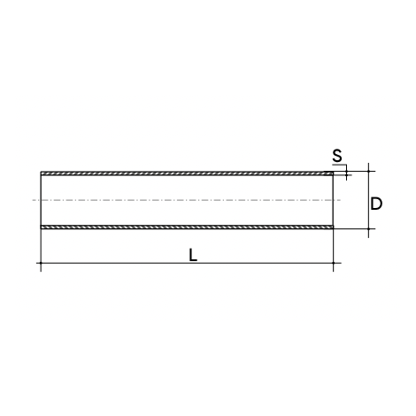 Disegno del tubo a pressione in PVC-U liscio