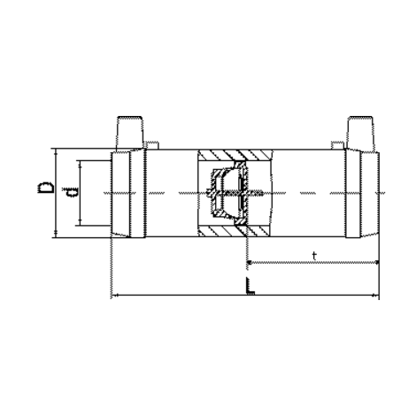 Long couplers with integrated Maxitrol excess flow valve