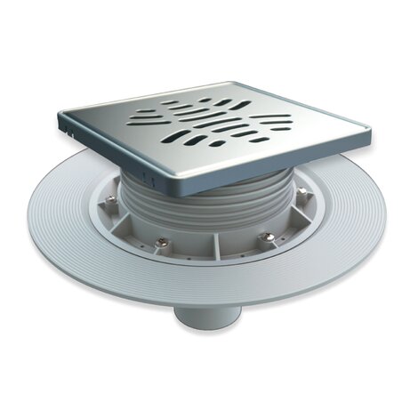 Floor gully for shower tray works - vertical outlet