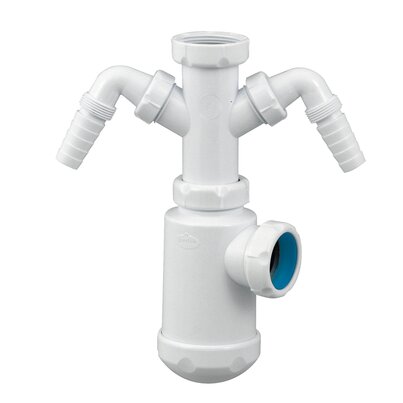 Sink trap double appliance inlet