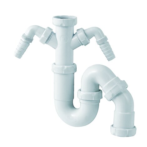 Sink trap double appliance inlet