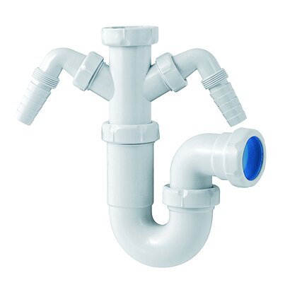 Sink trap double appliance inlet