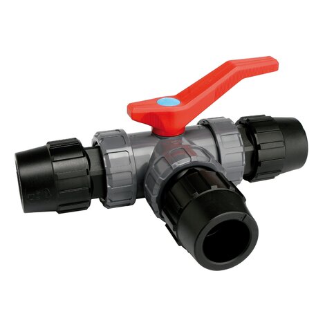 5 ways ball valve PE pipe connector