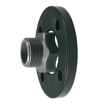 Male threaded coupling with flange