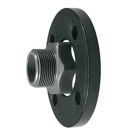 Male threaded coupling with flange