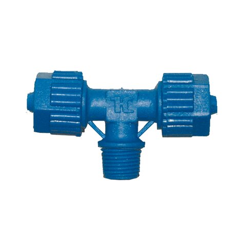 Male threaded tee hydraulic control