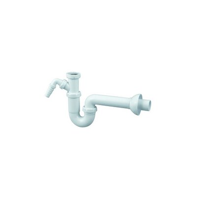 Adjustable sink trap, horizontal outlet, threaded, extendible with bulk head fitting, appliance inlet connector