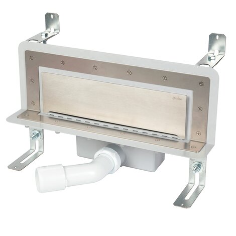 Accessible wall slot channel with 30 mm trap. Frontal orientable outlet