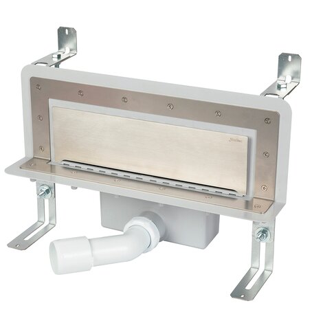 Accessible wall slot channel with 50 mm trap. Frontal orientable outlet