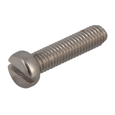 TC METAL SCREW SLITTED STAINLESS STEEL 6X25