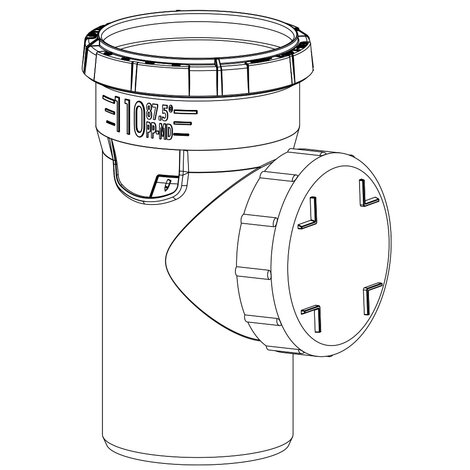 Σωληνοστόμιο DN125 με ταπα καθαρισμού