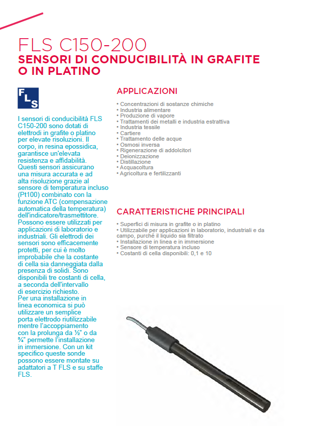 Graphite or Platinum Conductivity Sensor