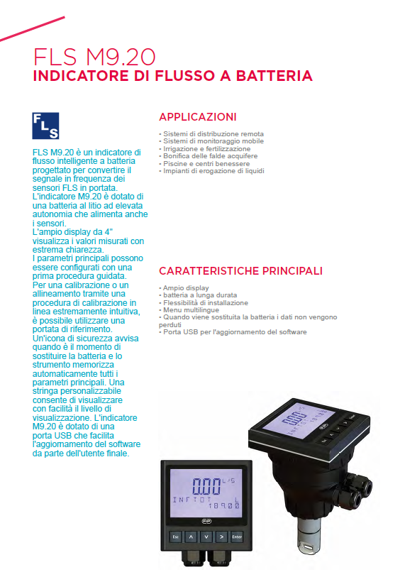 M9.20 Battery Powered Flow Monitor